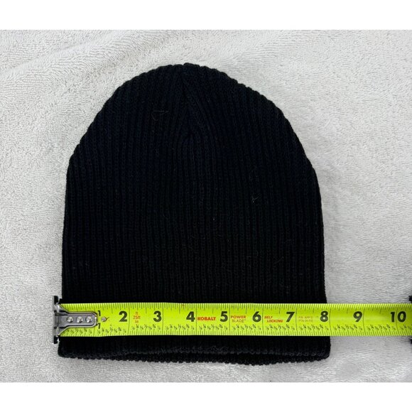 Neff Black Ribbed Knit Beanie Hat Unisex - Picture 3 of 4